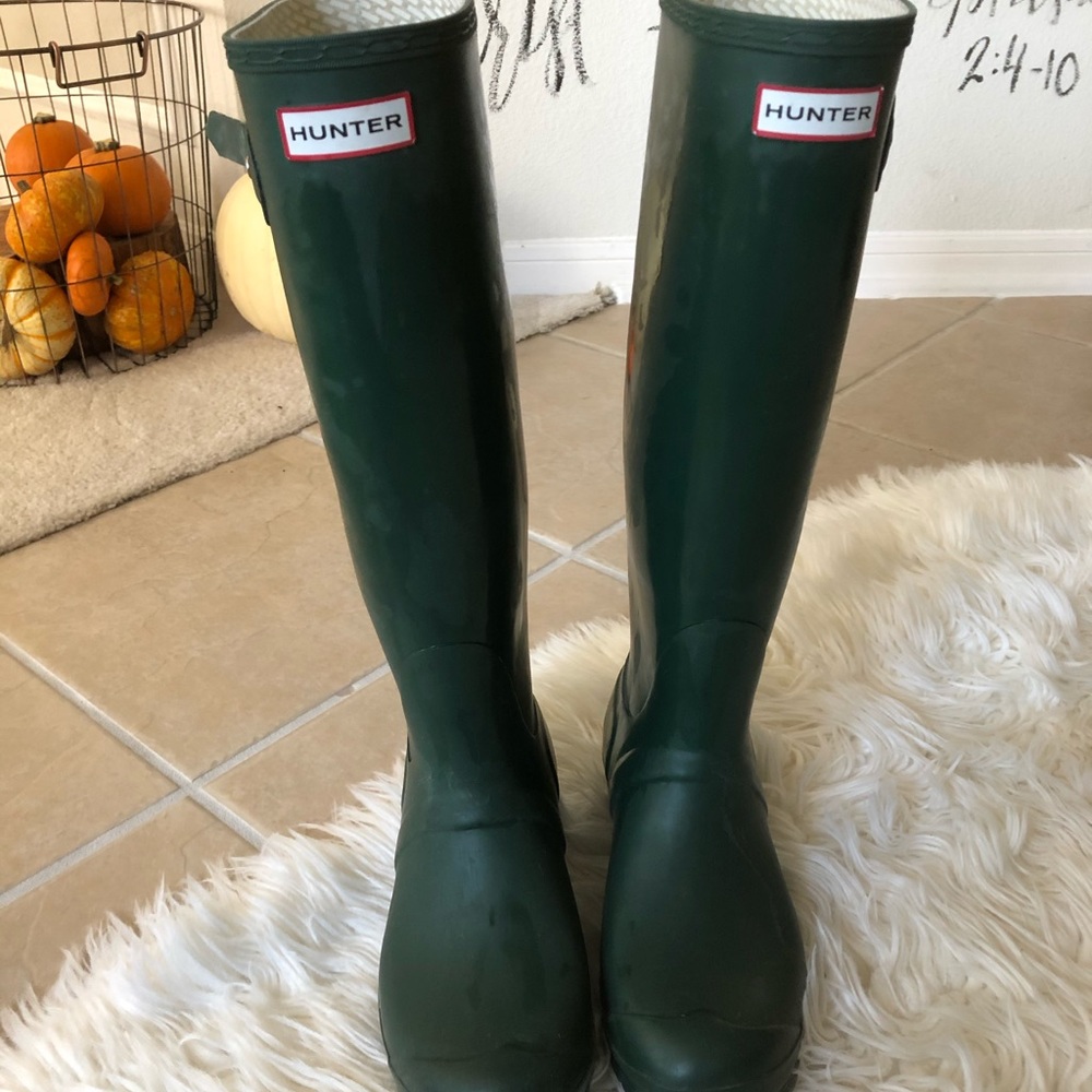 Hunter green boots